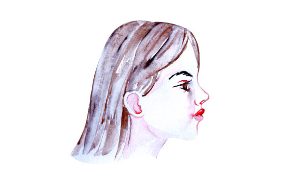 A Delicate Watercolor Girl for Craft Blogs and Children’s Content