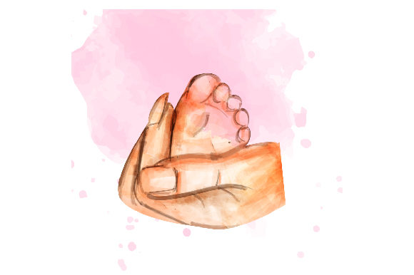 A Designer's Review of the Baby Crafts Hands Holding Feet Watercolor