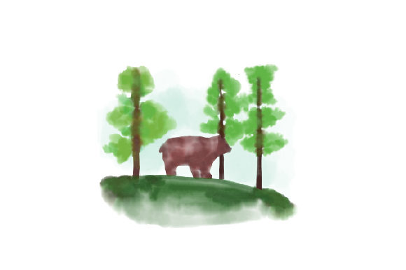A Watercolor Bear: An Ideal Graphic Design Asset for Nature and Crafts Blogs