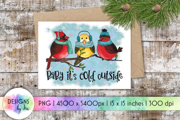 A Watercolor Winter Asset for Graphics and Crafts