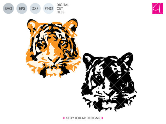 Abstract Watercolor Tiger Graphics for Crafts & Branding