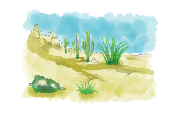 Boosting Editorial Mood with a Crafts & Nature Desert Watercolor