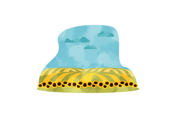 Crafting a Spring Showcase with Sunflower Field Watercolor