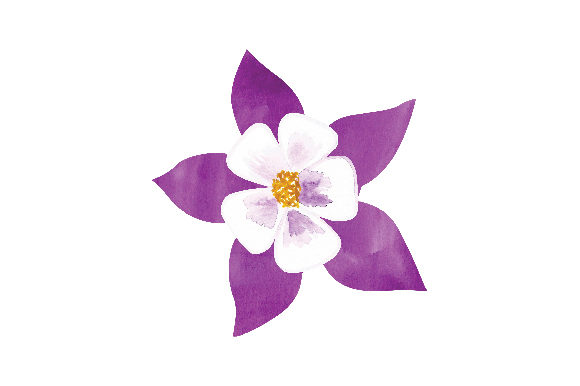 Crafting Brands with a Watercolor Columbine Flower