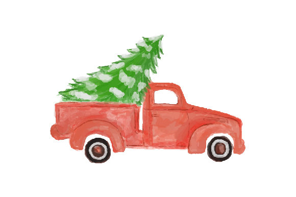 Crafting Christmas Magic with a Watercolor Farmhouse Truck