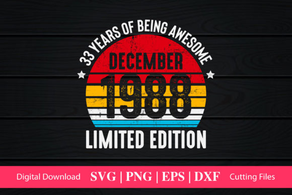 Crafting Elegance: December 1988 Birthday Graphics
