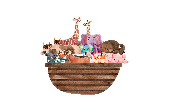 Crafting Faith-Based Branding with Watercolor Noah's Ark