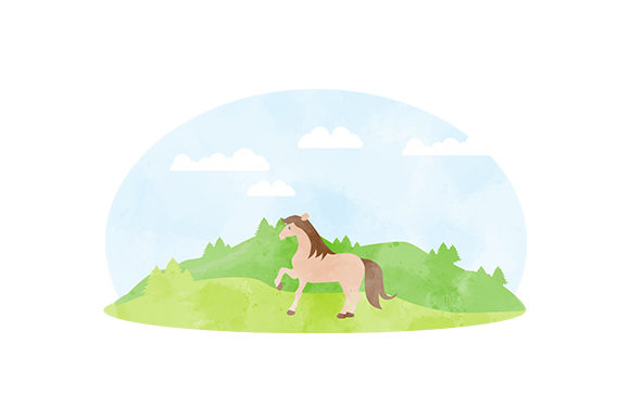 Crafts and Animals Come Alive with a Watercolor Pony Design