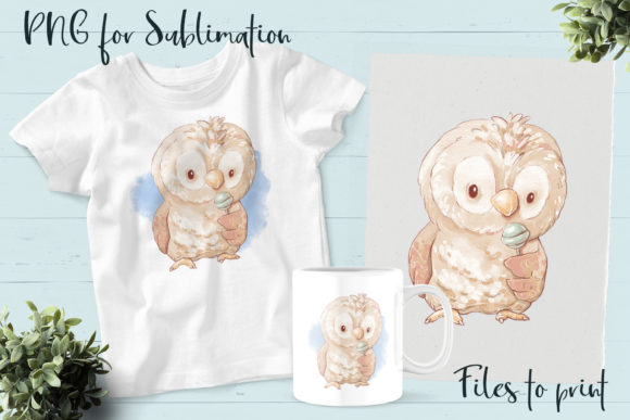 Cute Owl Sublimation Graphics for Print Templates