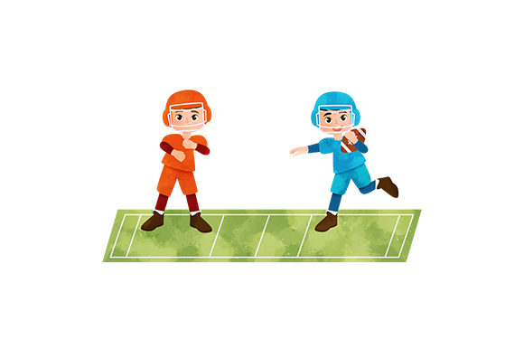 Football Game Watercolor: A Crafts-Based Asset for Sports Branding