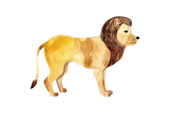 Lion Watercolour: A Bold Design Asset for Animal Crafts and Creative Brands