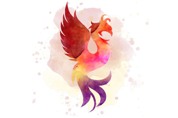 Phoenix Watercolor: A Versatile Design Asset for Crafters & Animal Themes