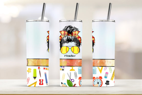 Reviewing Teacher Watercolor Skinny Tumbler Graphics as a Print Template