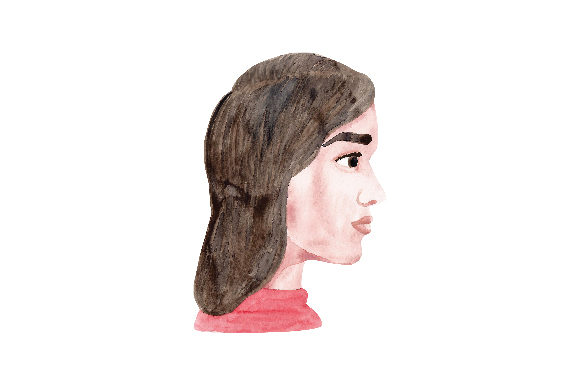 Why This Watercolor Girl Profile Is a Craft & Children Branding Gem