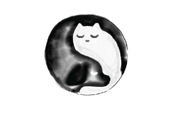Yin Yang Cat and Dog Watercolor: A Versatile Crafting Asset